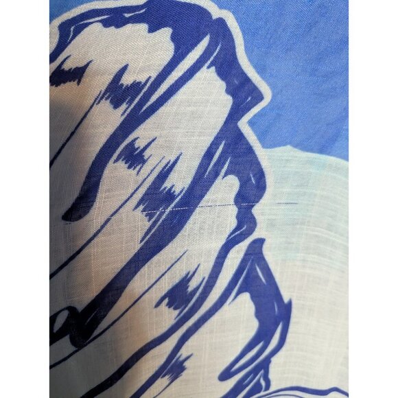 One by Onedder Women's Blue Palm Floral Kimono Cover Up Sz OS Beachy Resort Boho - Picture 11 of 15